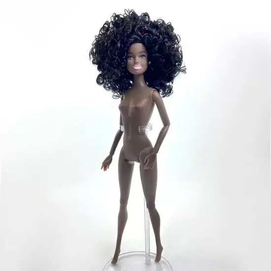 1:6 BJD Dolls Chocolate Movable Jointed Nude Doll Body Black Hair Heads Kid Toys