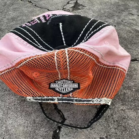 Harley Davidson Motorcycles Trucker Hat Cap Womens OSFA Pink