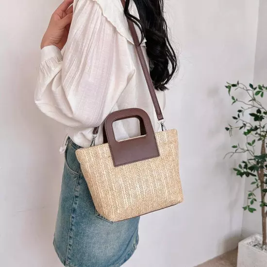 Straw Bags Women Summer Crossbody Bags Lady Travel Handbags Shoulder Bags