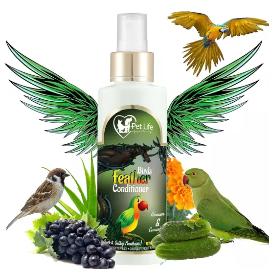 Pet Life Organic&Ayurvedic Birds Feather Conditioner Spray Dry&Waterless Birds