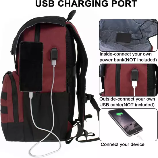 Laptop Backpack with USB Charging Port Fits up to 17 Inch Laptop, College Backpa