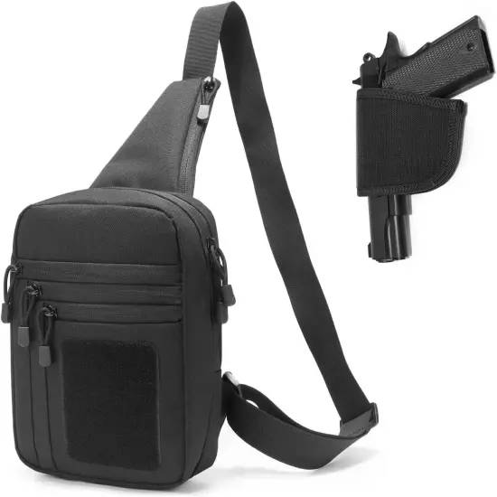 Tactical Military Sling Bag Concealed Carry Chest Bag