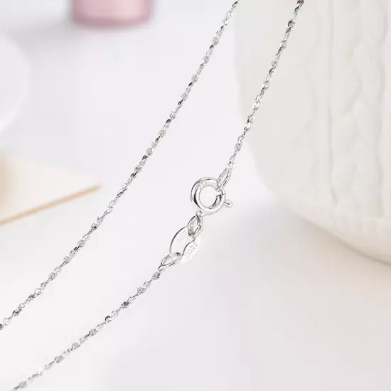 Wholesale Real 925 Sterling Silver Necklace Chains For Pendants Jewelry 16"-24"