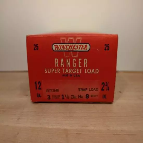 VINTAGE WINCHESTER Ranger Super Target Load 12 Ga Empty Shotshell Box Only