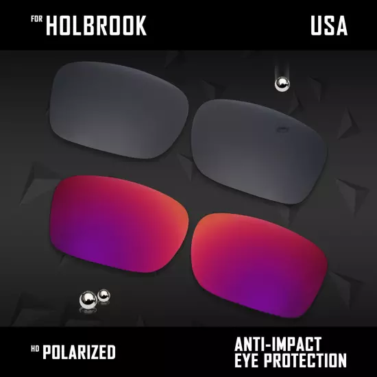 Anti Scratch Polarized Replacement Lenses for-Oakley Holbrook OO9102 Options