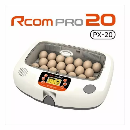 Rcom PX-20 Pro 20 Avian Incubator - Fully Automatic - Egg Incubator - Warranty