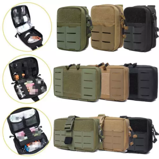 Tactical Molle Waist Bag EDC Tool Storage Pouch Medical Nylon Pack for Outdoor