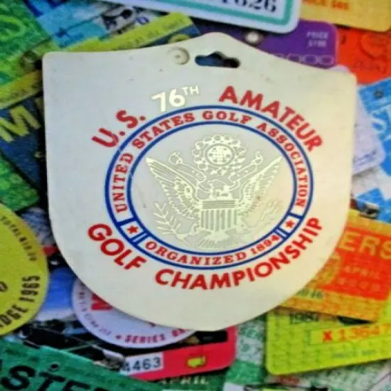 vtg PGA Golf Bag Tag - 1976 U.S. AMATEUR - Bel-Air Country Club cc - USGA