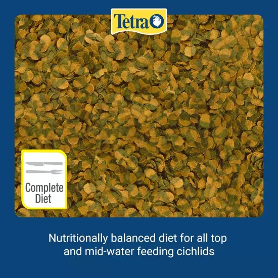 Cichlid Crisps, Nutritionally Balanced Fish Food for All Top and Mid-Water Cichl