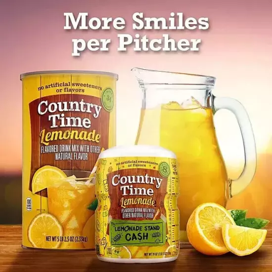 2 PK Country Time Lemonade Mix 82.5 Oz -FREE SHIPPING