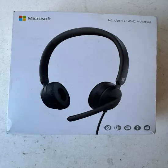 Microsoft Modern USB-C Headset On the Ear Black Wired Active Noise Cancelling