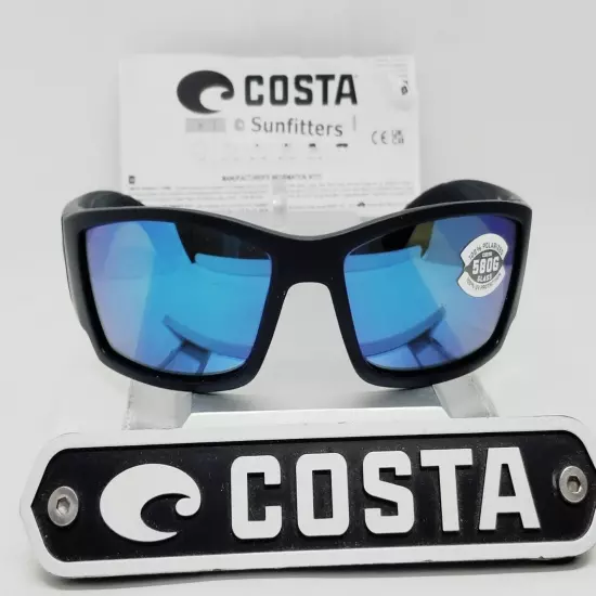 COSTA DEL MAR blackout/blue mirror CORBINA polarized 580G sunglasses NEW IN BOX!