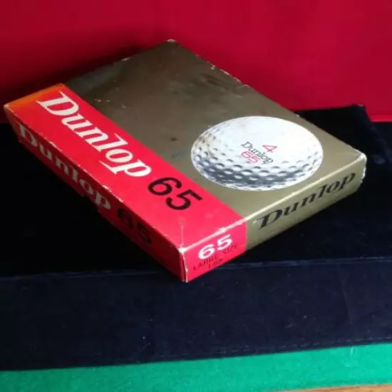 Vintage box Dunlap 65 one dozen golf balls Wrapped in Foil 