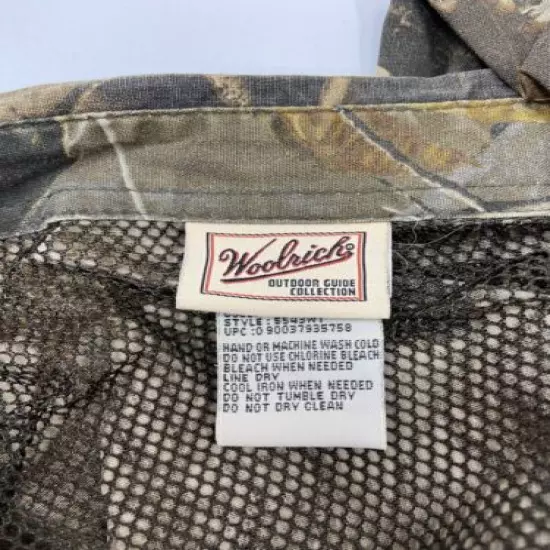 Vintage Woolrich Camouflage Hunting Outdoors Shirt Leaves - Size XL