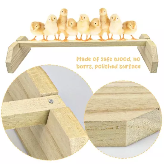 2pcs Wooden Chicken Perch Roosting Bar Chick Jungle Gym Perch Stand for Large...