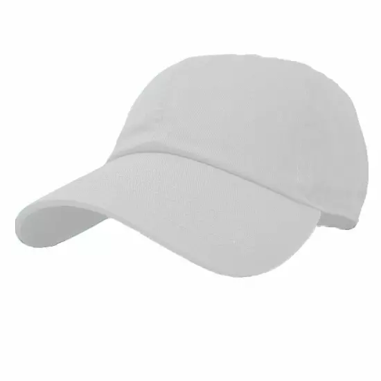 Plain Adjustable Military Solid Washed Cotton Polo Style Baseball Cap Dad Hat