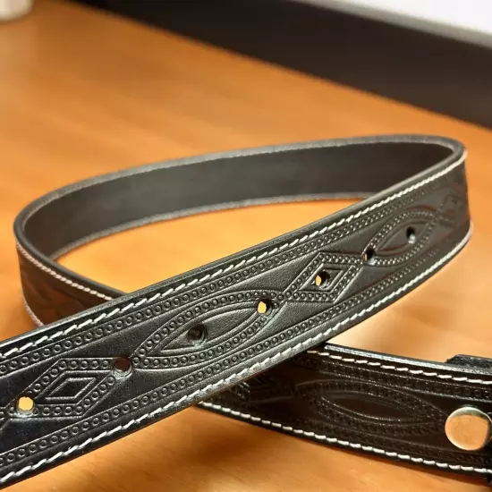 Western Belt Handmade Strap Men's Full Grain Leather No Buckle Cowboy Rodeo Belt