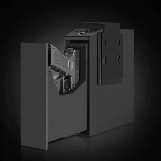 LANGGER V Biometric Slider Handgun Gun Safe for Nightstand, Desk, Bed Side,... 