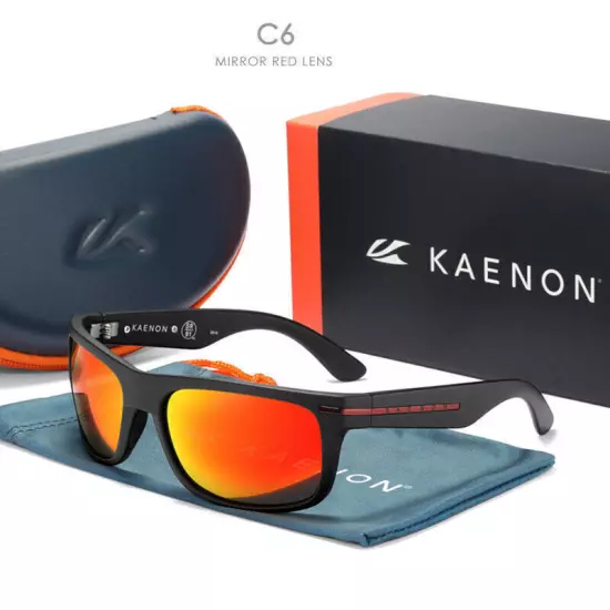 Original Kaenon Polarized Sunglasses TR90 Men and Women Mirrored lens UV400-0616