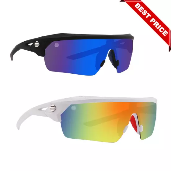 Half Frame Premium Sport Polarized Sunglasses New Wrap Around USA