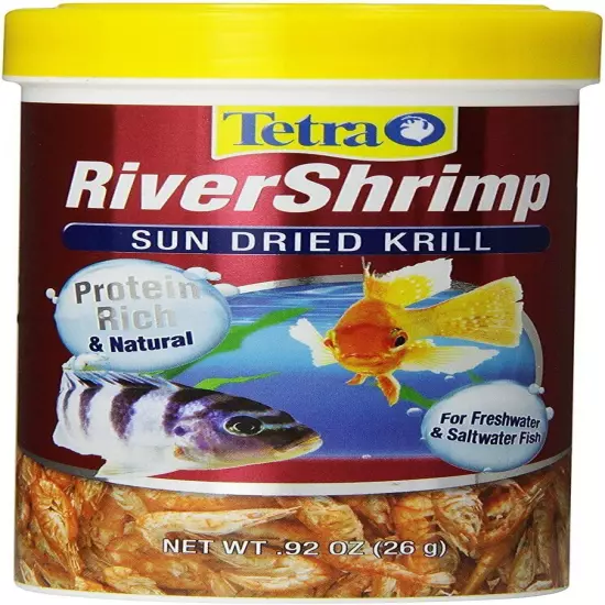 Tetra RiverShrimp 0.92 Ounce, Natural Shrimp Treat For aquarium Fish, Red, Model