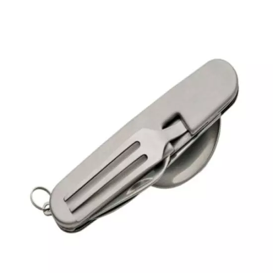 4 Function Stainless Steel Hobo Pocket Knife Camp Tool Spoon Fork FAST SHIPPING!