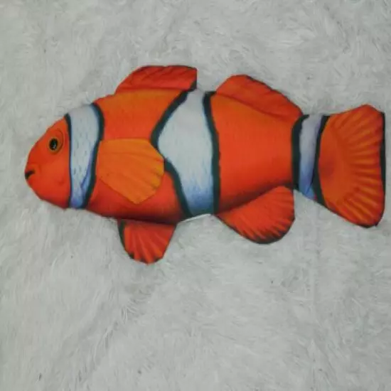 Salamander Graphix Clown Fish Stuffed Plush Pillow 25" Koi Orange Funny Animal