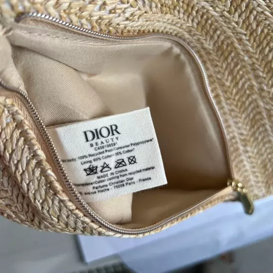 SHIP TODAY FINAL SALE w/box Christian Dior Novelty Clutch Pouch bag beige JAPAN