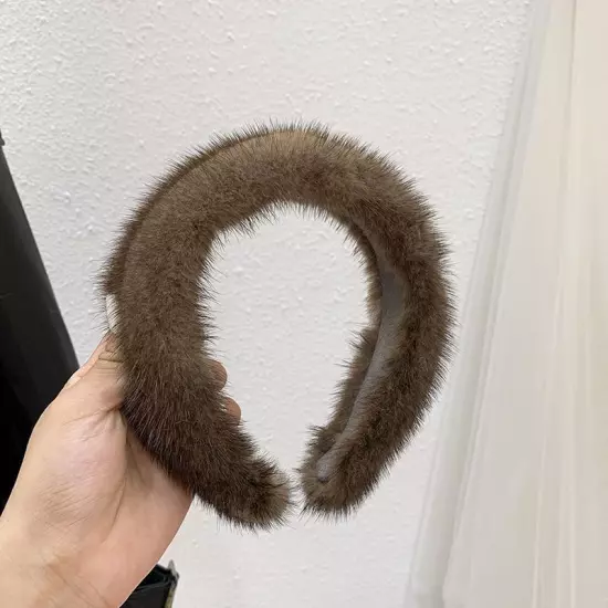 New Arrival Women winter 100% Real Mink Fur Headbands Real Fur Hair Band Lady