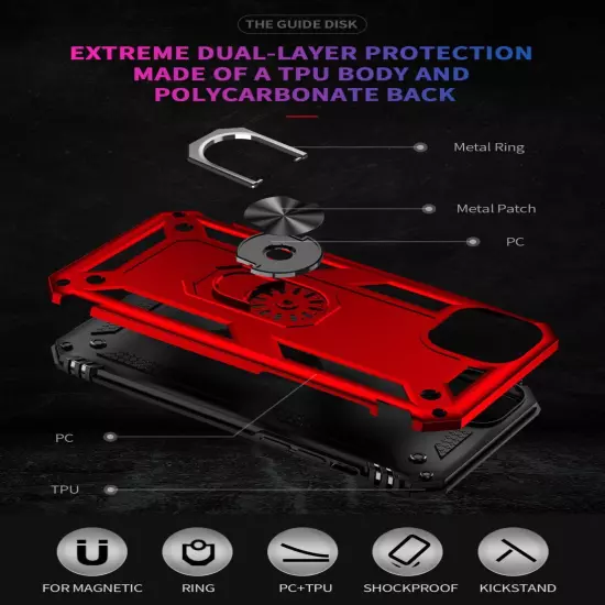 For iPhone 16 Pro Max 15 14 13 12 11 Plus SE Case Phone Cover + Tempered Glass