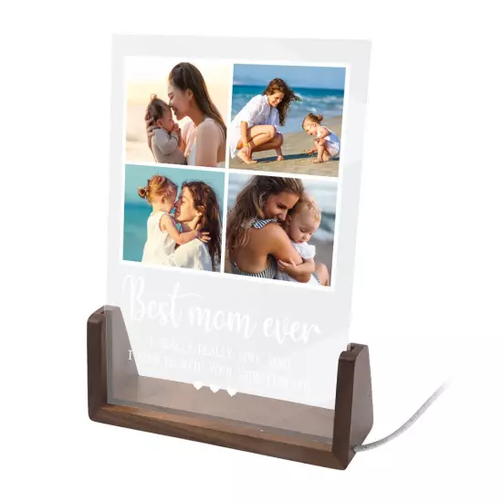 Personalized Photo Collage Plaque LED Photo Frame Night Light Gifts for Mom