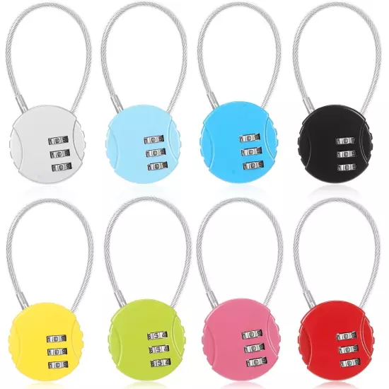 Combination Lock 3 Digit Gym Lock Waterproof Padlock Resettable Bag Luggage G...