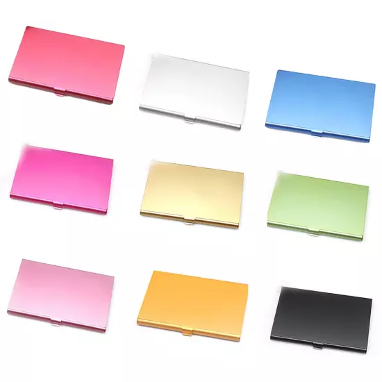 Business ID Credit Card Wallet Holder Aluminum Covered Pocket Case Box Creative 