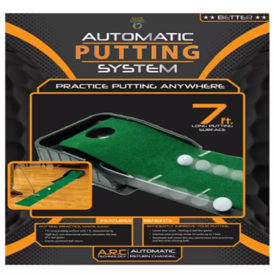 Club Champ Automatic Golf Putting System Black & green, 7 Ft