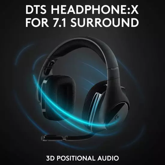 Logitech G533 Wireless Gaming Headset – DTS 7.1 Surround Sound – Pro-G Audio