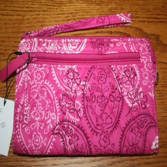 Vera Bradley FRONT ZIP WRISTLET wallet credit card holder case clutch travel NEW