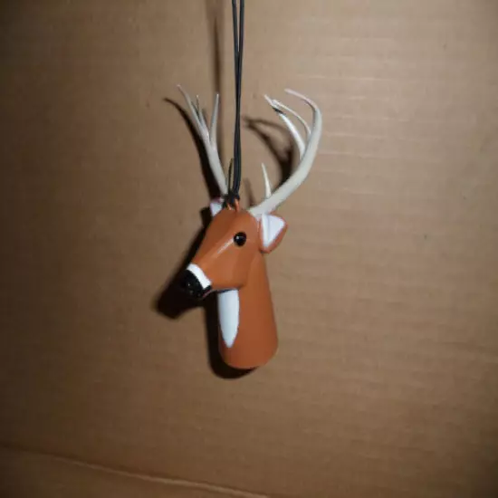 BUCK DEER HEAD REPLICA CAR OR TRUCK HANGING AIR FRESHENER - CINNAMON SCENT