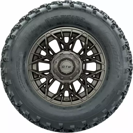 Set of 4 GTW 12" Stellar Matte Bronze Golf Wheels on 23" Rogue All Terrain Tires