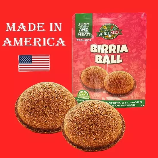 Authentic Birria Bombs Seasoning Spice Ball Flavor the Taste of Mexico 2 Pack