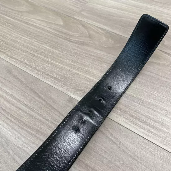 GUCCI Double G Buckle Leather Belt Men s