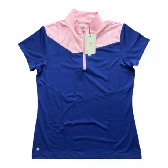 NWT EP NEW YORK WOMEN'S PULLOVER, SIZE: MEDIUM, COLOR: PINK/NAVY 5834NHC SS