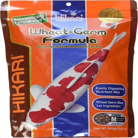 Hikari 17.6-Ounce Wheat Germ Floating Pellets for Pets, Medium