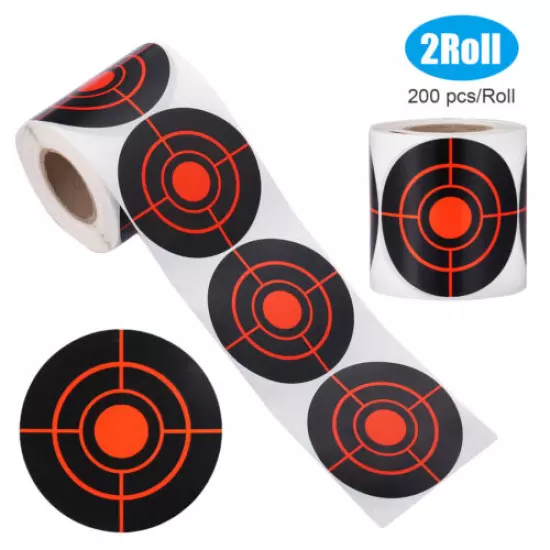 400 Pcs Shooting Targets Splatter Reactive Stickers Self Adhesive Shoot Target