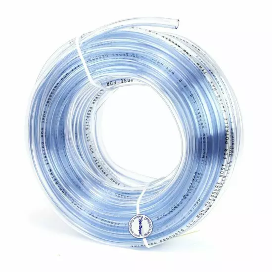 1/4" inside diameter 20-feet Clear PVC vinyl tubing/flexible hose