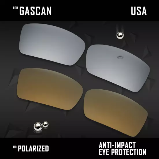 Anti Scratch Polarized Replacement Lenses for-Oakley Gascan OO9014 Options