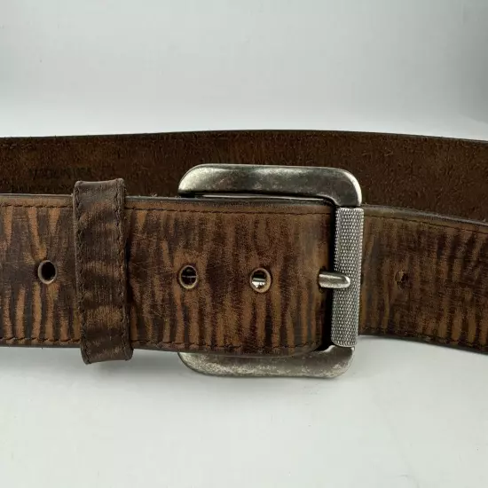 Justin Wide Brown Leather Work Belt Men's Size 42 Sanded Bomber