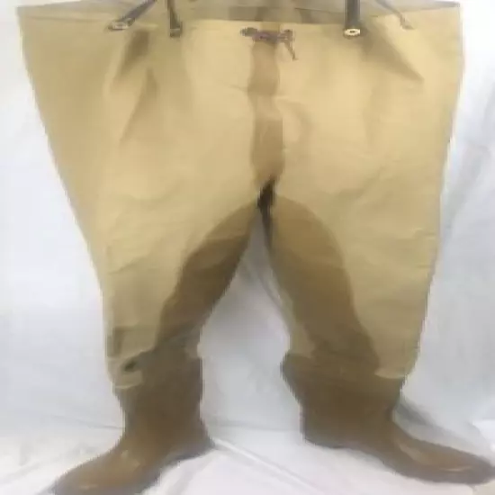 World Famous Chest Waders with Straps & Rubber Cleated Boots Size 12