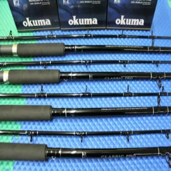 Okuma Classic Pro 8' 6" Rod & Magda MA30DLX LEFT HAND COMBO CPDR-86M Rod 4-Pack