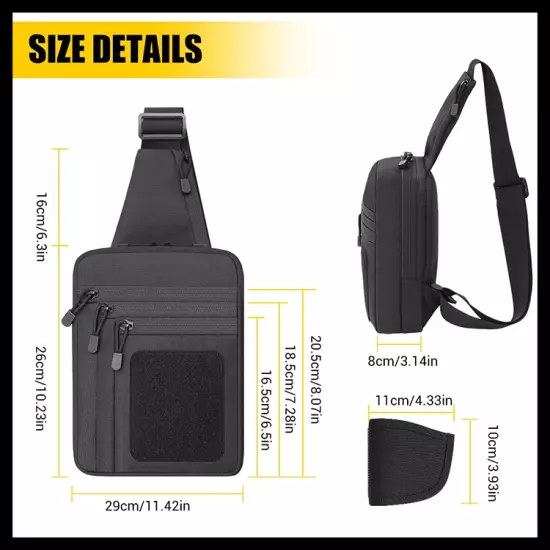 Tactical Military Sling Bag Concealed Carry Chest Bag