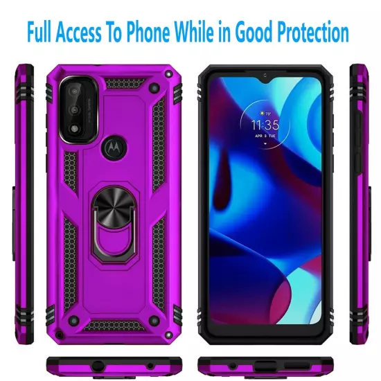 For Motorola Moto G Play 2023 2024 Case Phone Shockproof Cover + Tempered Glass